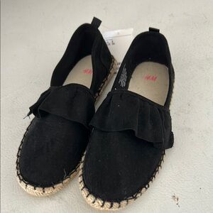 H&M Black Ruffle Espadrille Flats
